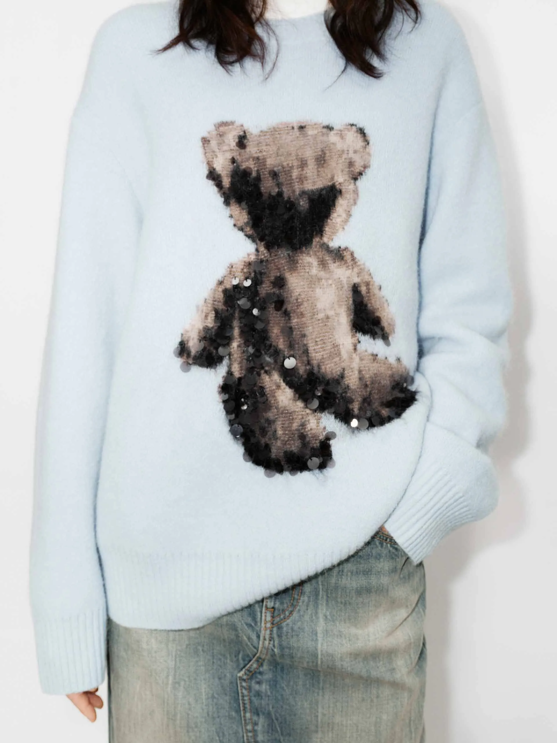 Wool Blend Teddy Sweater