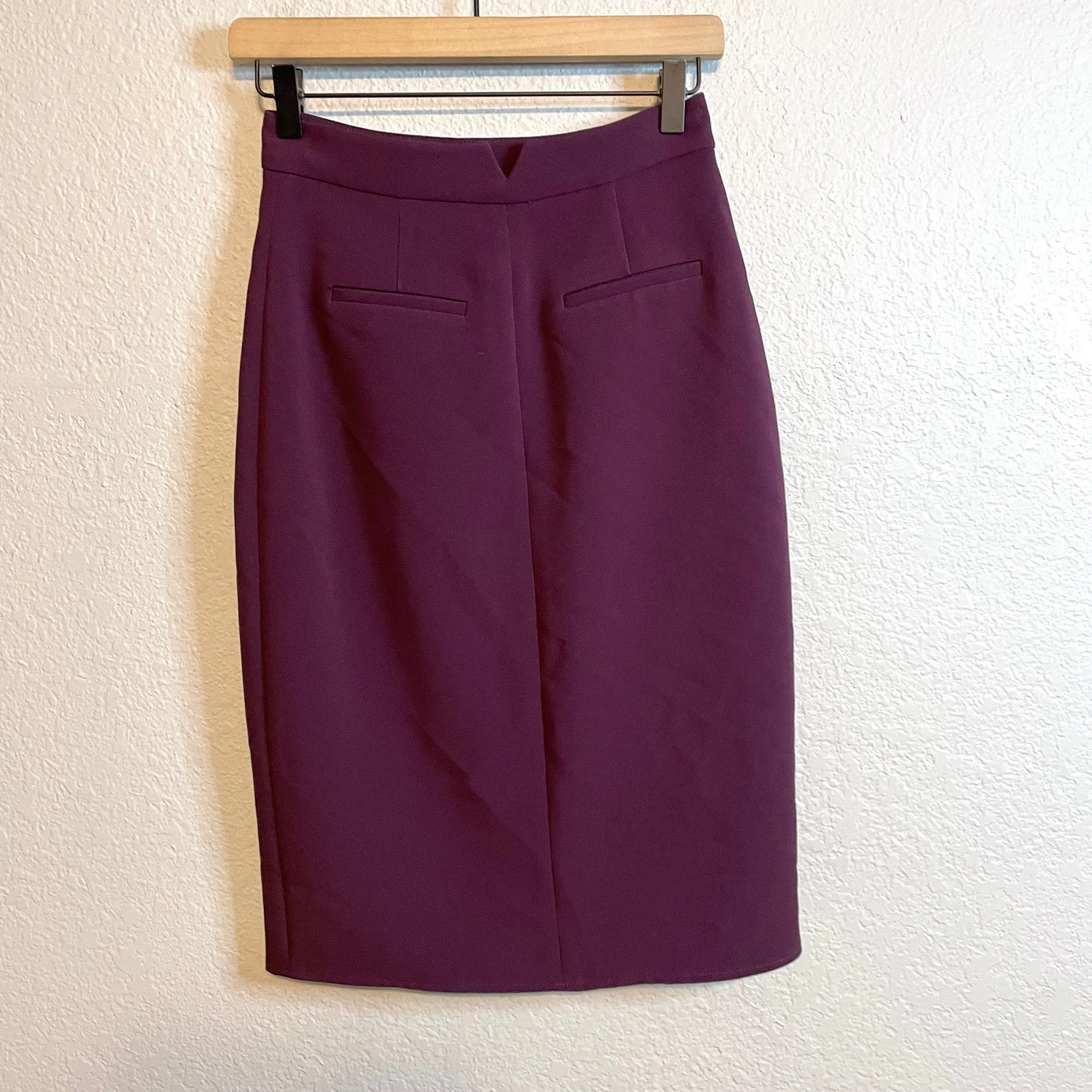 Wrap Button Pencil Skirt