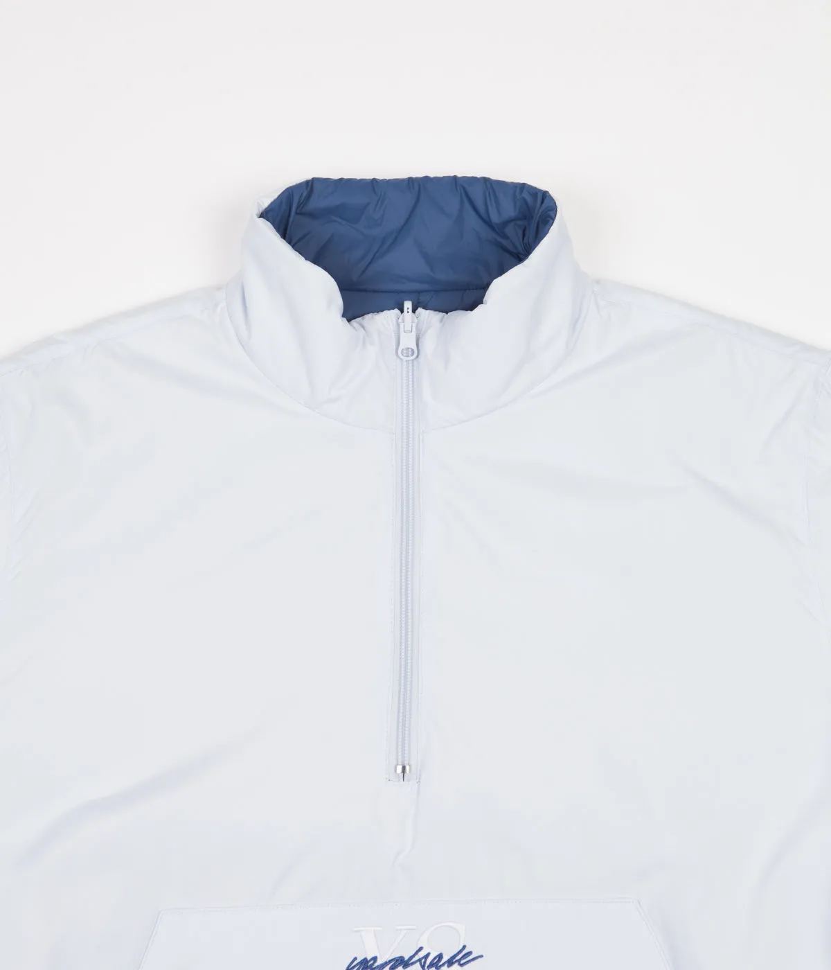 Yardsale Reversible Half-Zip Puffer Jacket - Light Grey / Blue