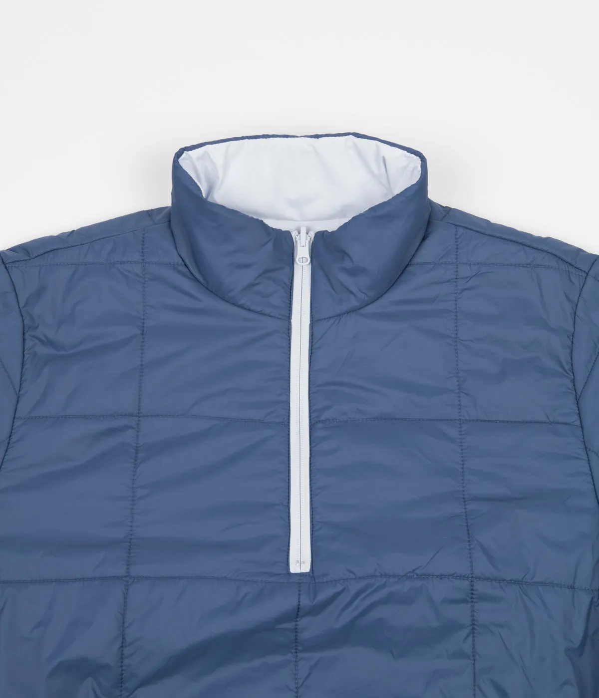 Yardsale Reversible Half-Zip Puffer Jacket - Light Grey / Blue