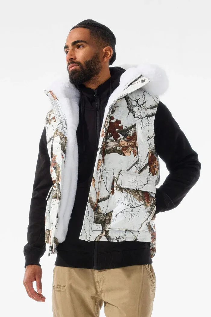 Yukon Fur Lined Puffer Vest (Snow Camo) - 9377VCSC