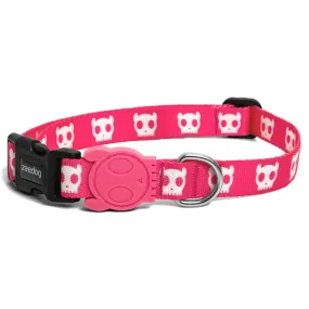 Zee.Dog Pink Skull Dog Collar