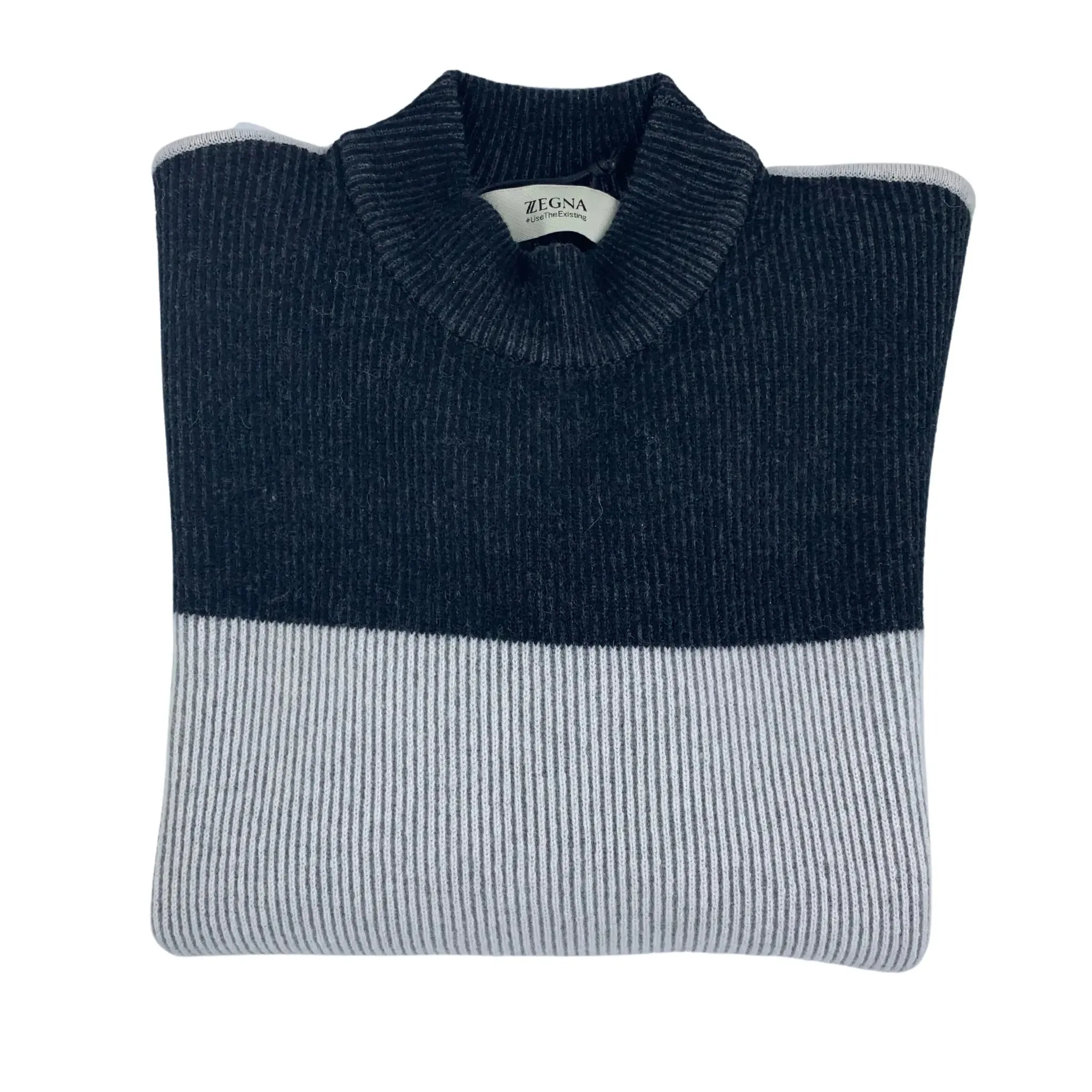 Zegna Stripe Crew Neck Sweater